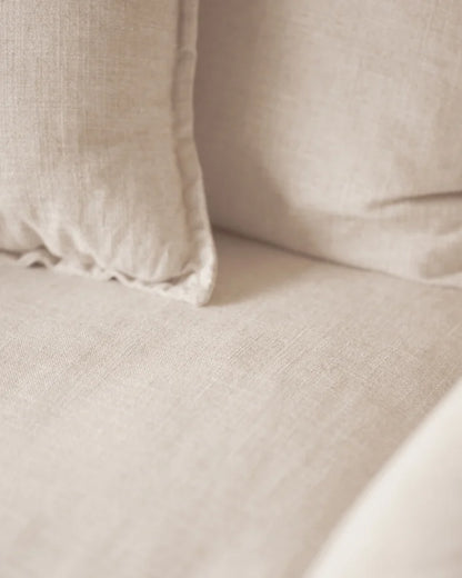 Sillón de algodón y lino Castell, desenfundable de 98x90cm