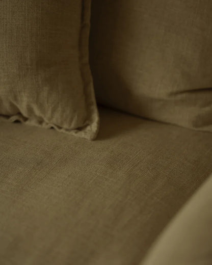 Sillón de algodón y lino Castell, desenfundable de 98x90cm