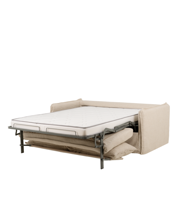 Sofá Cama Castell, Desenfundable con sistema italiano de lino y algodón 185x95cm