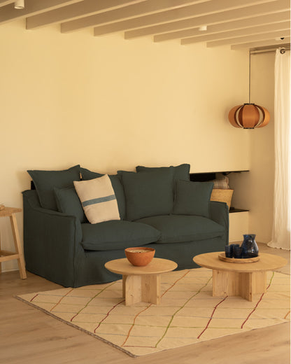 Sofá Castell de algodón y lino desenfundable 2 - 4 plazas