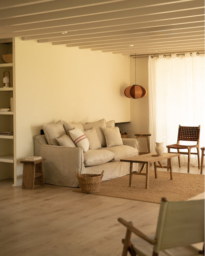 Sofá Castell de algodón y lino desenfundable 2 - 4 plazas