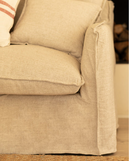 Sofá Castell de algodón y lino desenfundable 2 - 4 plazas