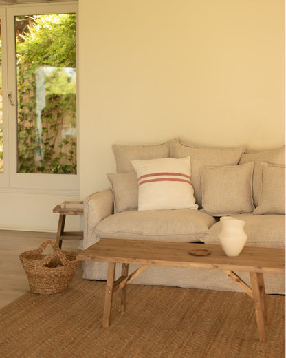 Sofá Castell de algodón y lino desenfundable 2 - 4 plazas