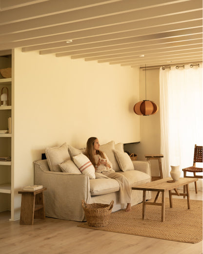 Sofá Castell de algodón y lino desenfundable 2 - 4 plazas