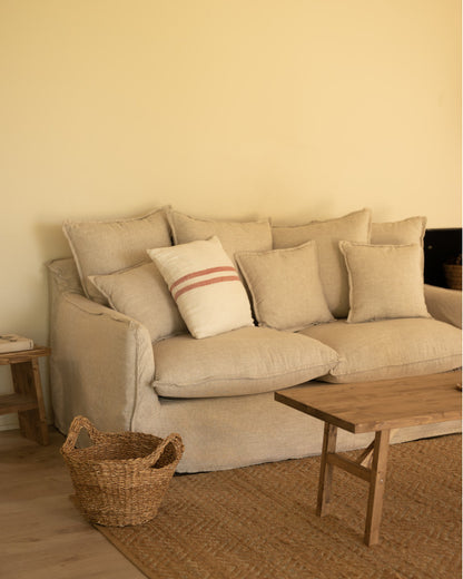 Sofá Castell de algodón y lino desenfundable 2 - 4 plazas