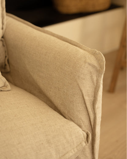 Sofá Castell de algodón y lino desenfundable 2 - 4 plazas