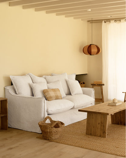 Sofá Castell de algodón y lino desenfundable 2 - 4 plazas