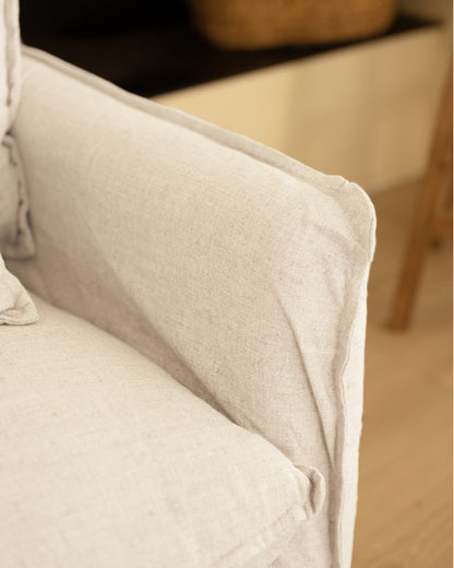 Sofá Castell de algodón y lino desenfundable 2 - 4 plazas