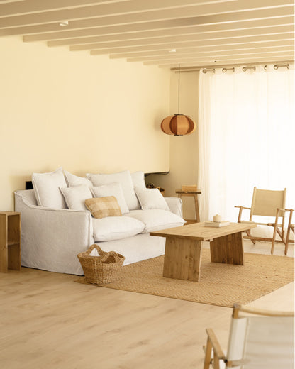 Sofá Castell de algodón y lino desenfundable 2 - 4 plazas