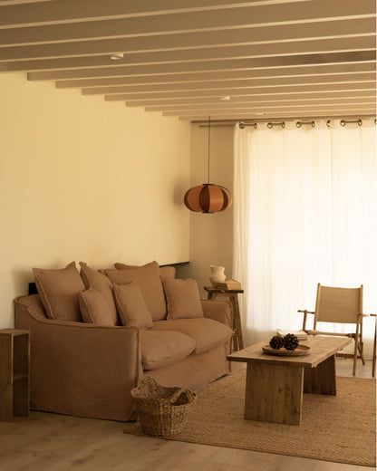 Sofá Castell de algodón y lino desenfundable 2 - 4 plazas