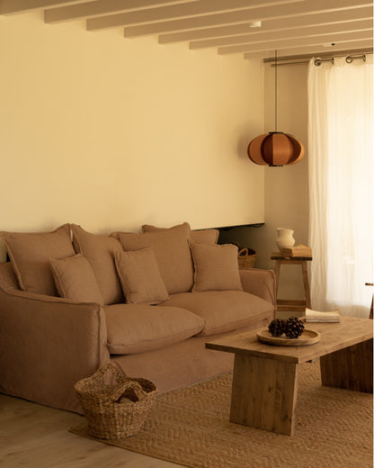 Sofá Castell de algodón y lino desenfundable 2 - 4 plazas