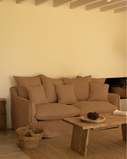 Sofá Castell de algodón y lino desenfundable 2 - 4 plazas