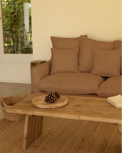 Sofá Castell de algodón y lino desenfundable 2 - 4 plazas