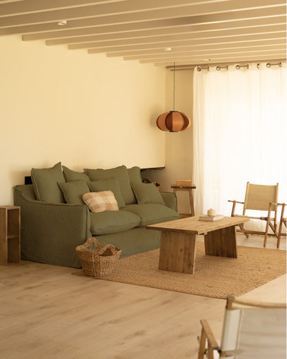 Sofá Castell de algodón y lino desenfundable 2 - 4 plazas