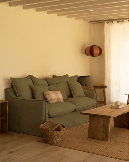 Sofá Castell de algodón y lino desenfundable 2 - 4 plazas