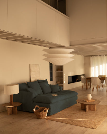 Sofá Castell fondo largo de algodón y lino desenfundable 2-3 plazas