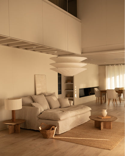 Sofá Castell fondo largo de algodón y lino desenfundable 2-3 plazas