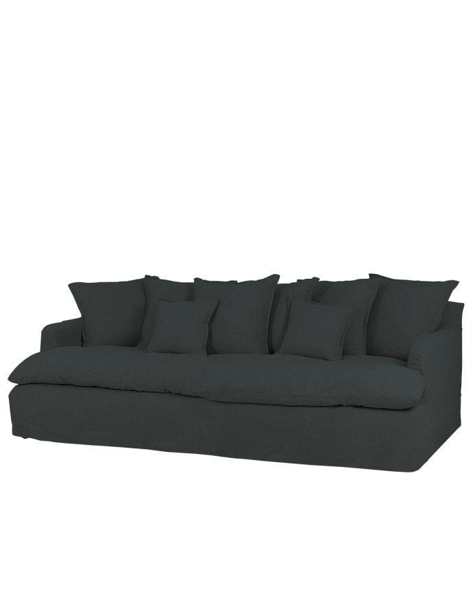 Sofá Castell fondo medio de algodón y lino desenfundable 2-3 plazas