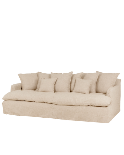 Sofá Castell fondo medio de algodón y lino desenfundable 2-3 plazas