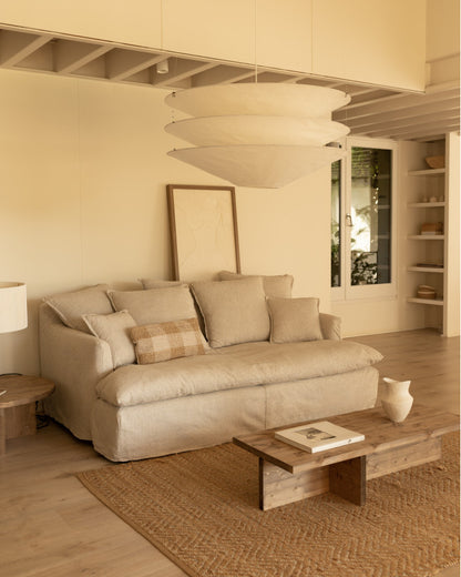 Sofá Castell fondo medio de algodón y lino desenfundable 2-3 plazas