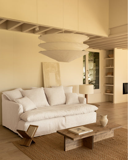 Sofá Castell fondo medio de algodón y lino desenfundable 2-3 plazas