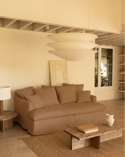 Sofá Castell fondo medio de algodón y lino desenfundable 2-3 plazas