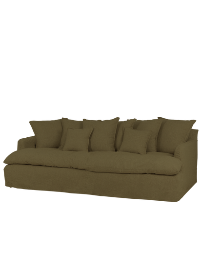 Sofá Castell fondo medio de algodón y lino desenfundable 2-3 plazas