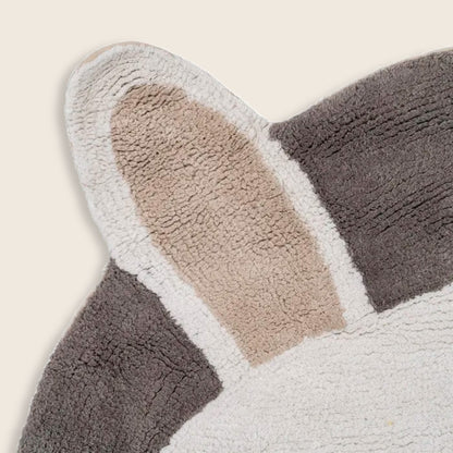 Alfombra lavadora,  Infantil 100% Algodón Gris (100cm) Rabbit