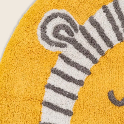 Alfombra lavadora, Infantil 100% Algodón Amarilla (100cm) León