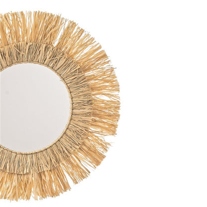 Espejo Ran con marco de Rattan 57cm de diámetro
