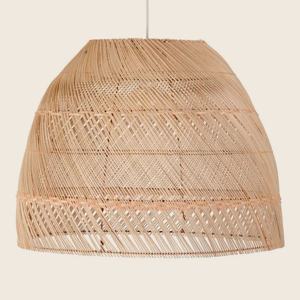 Lámpara de Techo de Bambú Natural 70x70x54 cm