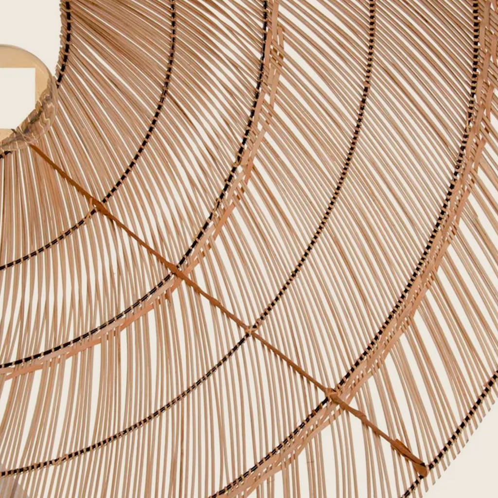 Lámpara de Techo de Bambú Natural 70x70x54 cm