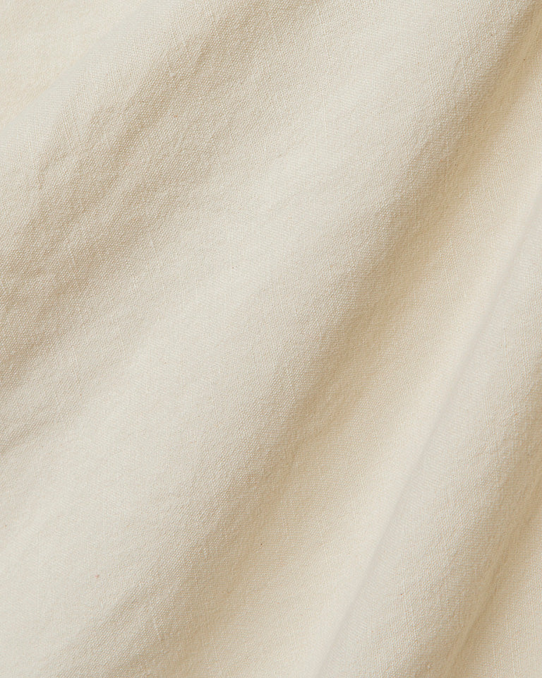 Set funda nórdica y 2 fundas de almohada de algodón y lino beige 240 x 260 cm