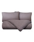 Set funda nórdica y 2 fundas de almohada de algodón y lino gris 240 x 260 cm